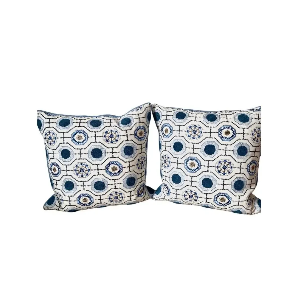 Celerie By Kemble Square Pillow Perigold Designer 20” Duck Feathers India Blue